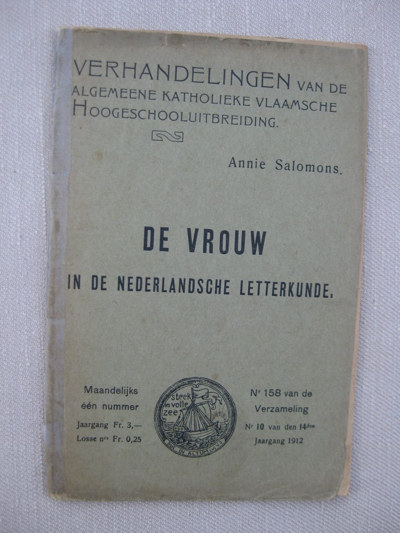 Salomons, Annie - De vrouw in de Nederlansche letterkunde.