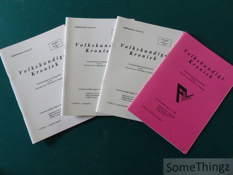 S.Top / R. van den Broeck. - Volkskundige Kroniek. Driemaandelijks mededelingenblad van de Federatie voor Volkskunde in Vlaanderen. Jaargang 4 (1996) Nrs. 1, 2,3 en 4.