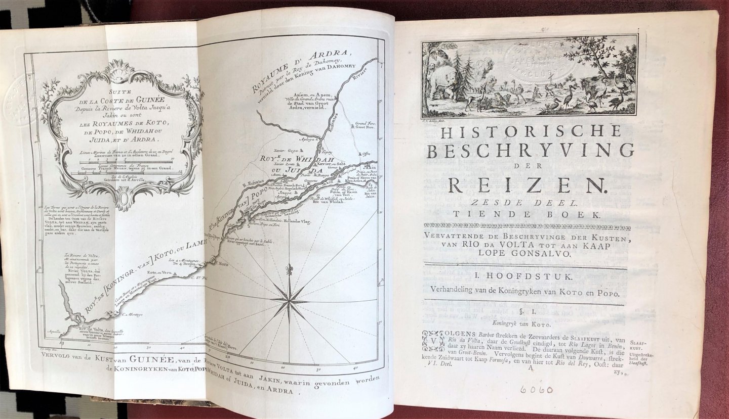 PREVOST D'EXILES, Antoine Francois, - Deel 6 Historische beschryving der reizen. (..) zeldsaamste zee- en landtogten, ter ontdekkinge en naspeuringe gedaan (...).