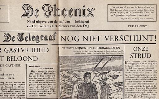 (TELEGRAAF, De). De PHOENIX - De Phoenix. Nood-uitgave van de staf van De Telegraaf en De Courant - Het nieuws van den dag.