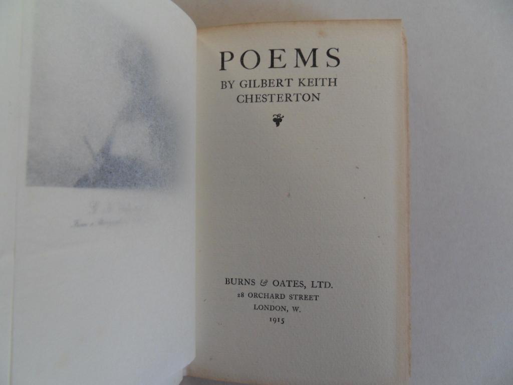 Chesterton, G.K. - Poems. [ third thousand 1915 ].