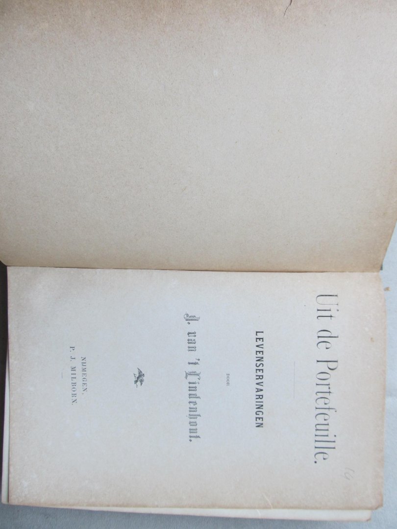 Lindenhout, J. van 't - UIT DE PORTEFEUILLE Levenservaringen