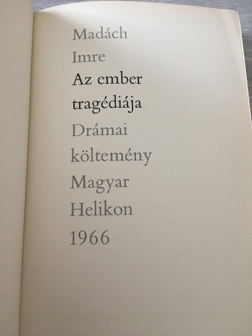 Madách Imre - Az Ember Tragediaja (Hungarian Edition)