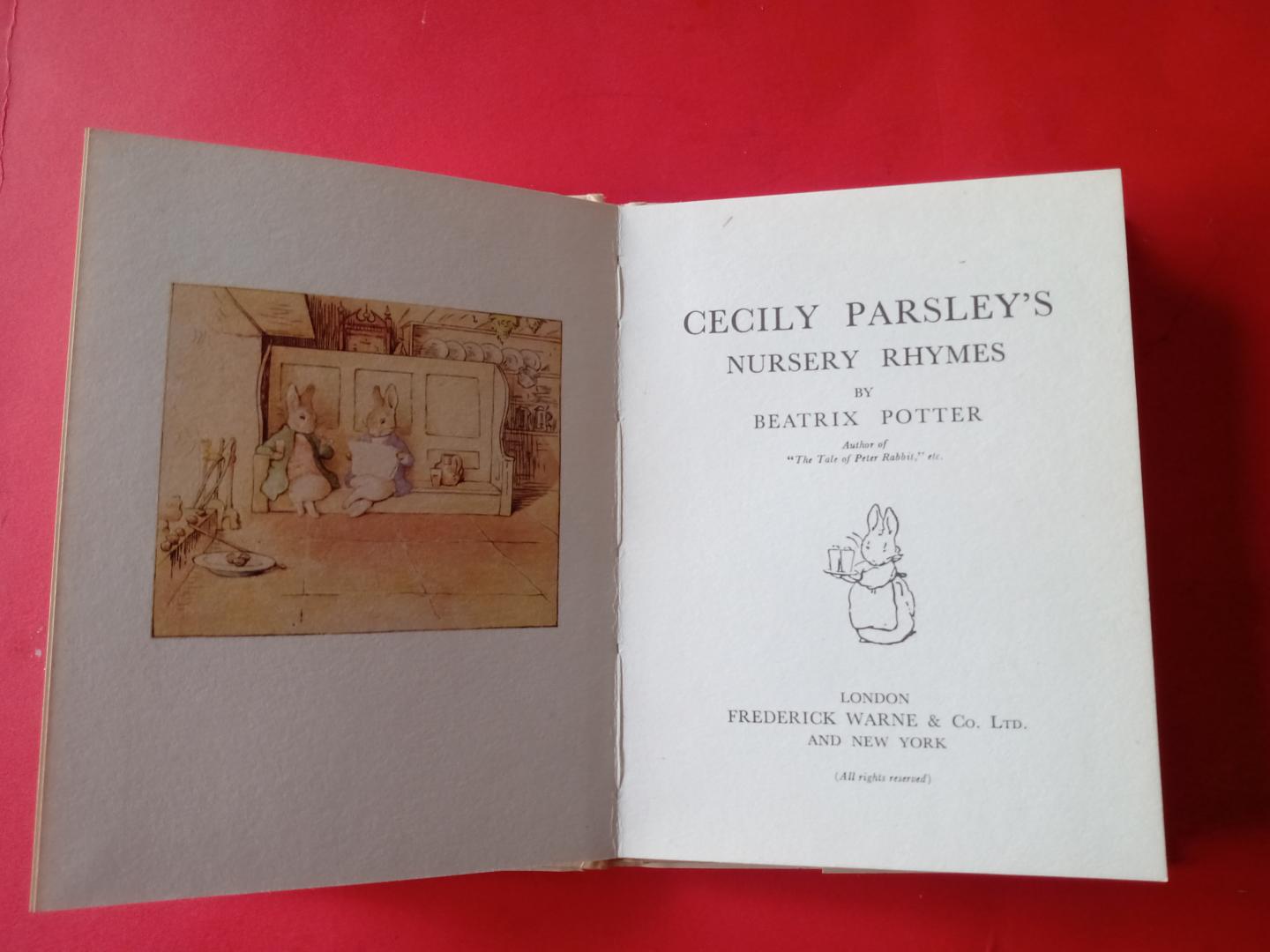 Beatrix Potter, ( nr 24 ) - Cecily Parsley's nursery rhymes.