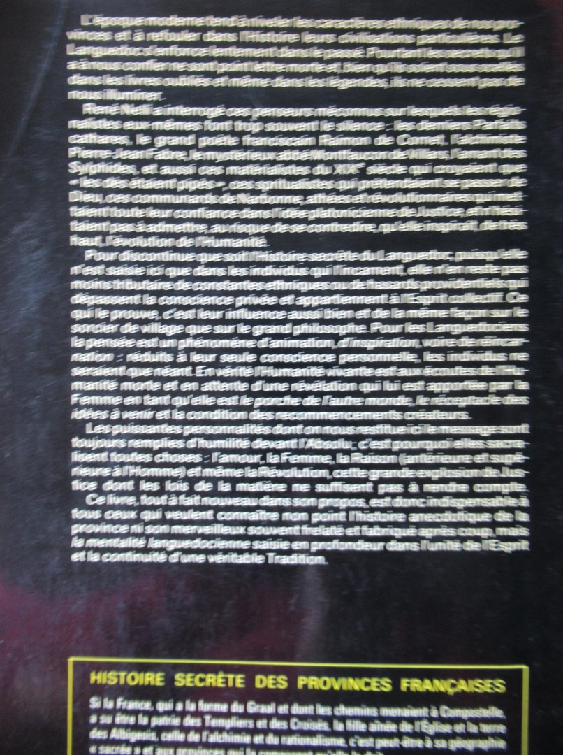Nelli, René - Histoire secrete du Languedoc