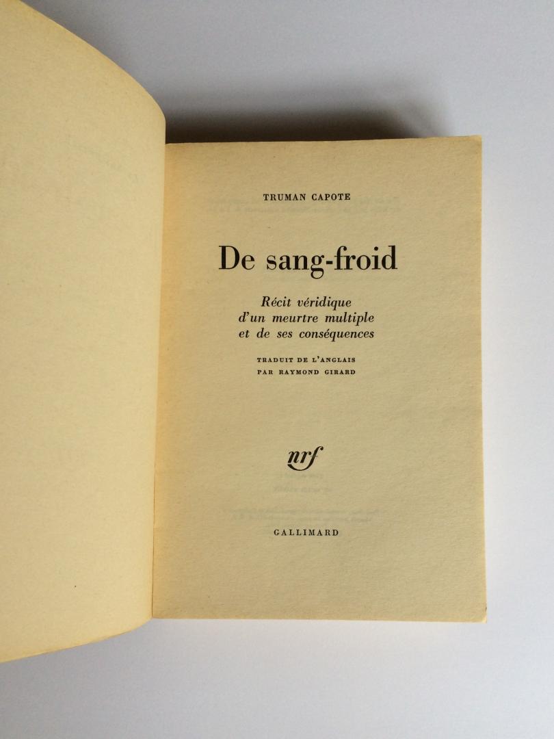 Capote, Truman - De sang-froid (In Cold Blood)