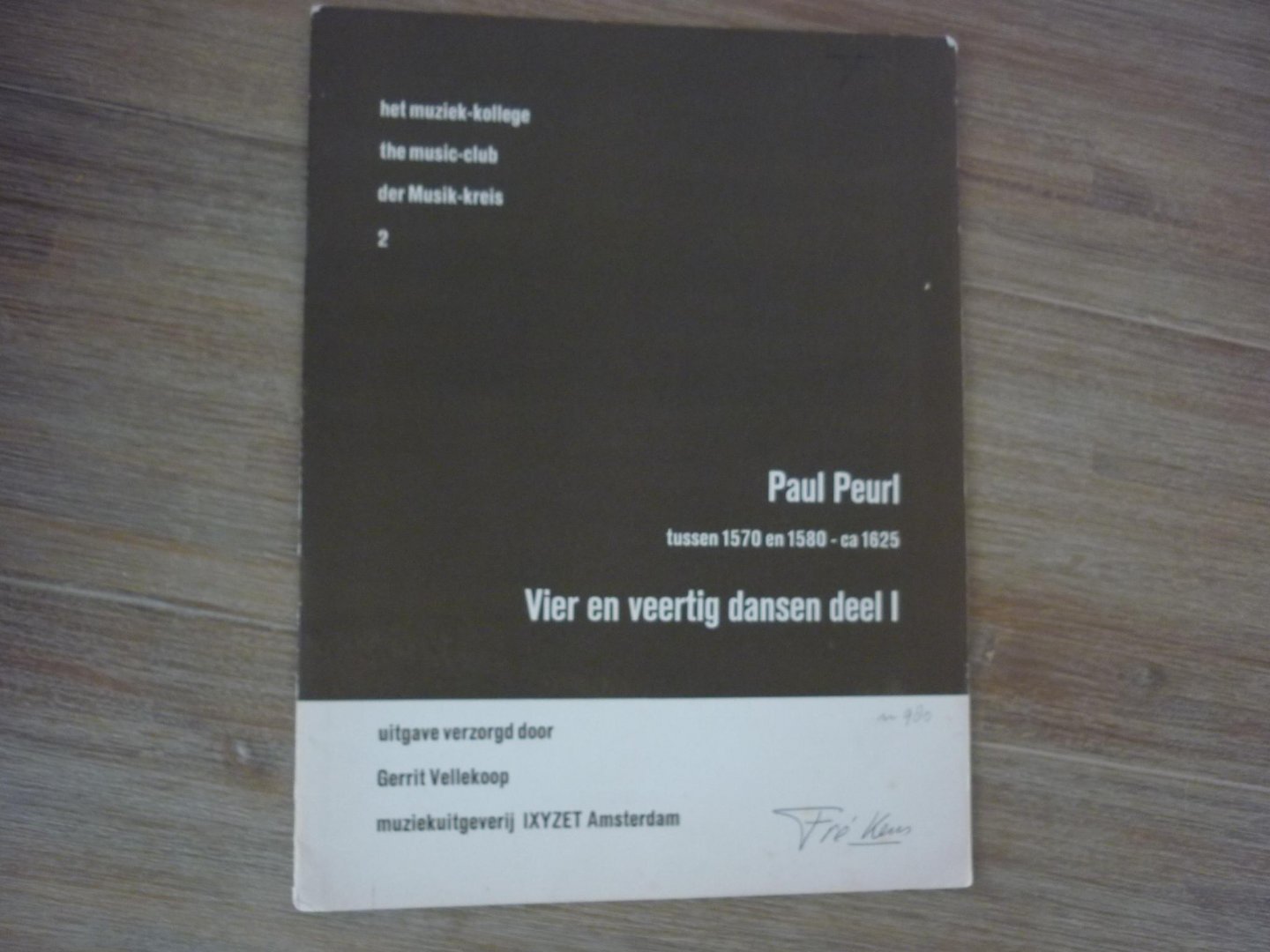 Peurl; Paul - Vier en veertig dansen – Deel I (verzorgd door G. Vellekoop) – Het Muziek-kollege - 2
