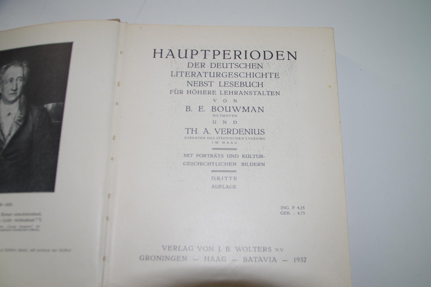 B.Bouwman - Hauptperioden der deutschen Literaturgeschichte nebst Lesebuch