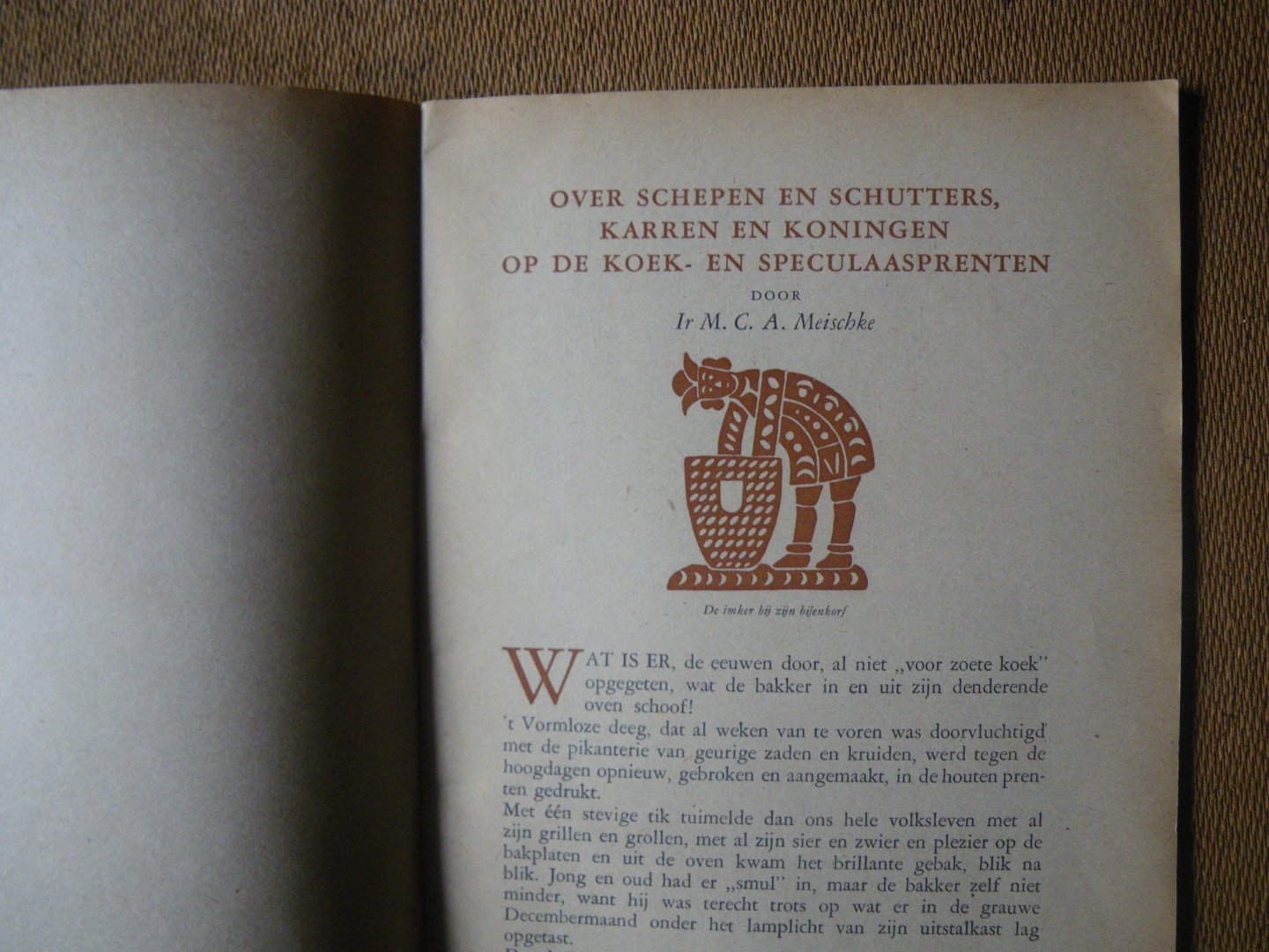 Meischke M.C.A. Ir - Over Schepen en Schutters, Karren en Koningen op de koek- en speculaasprenten - de bakkersboekjes van Zeelandia tweede serie no. 12-
