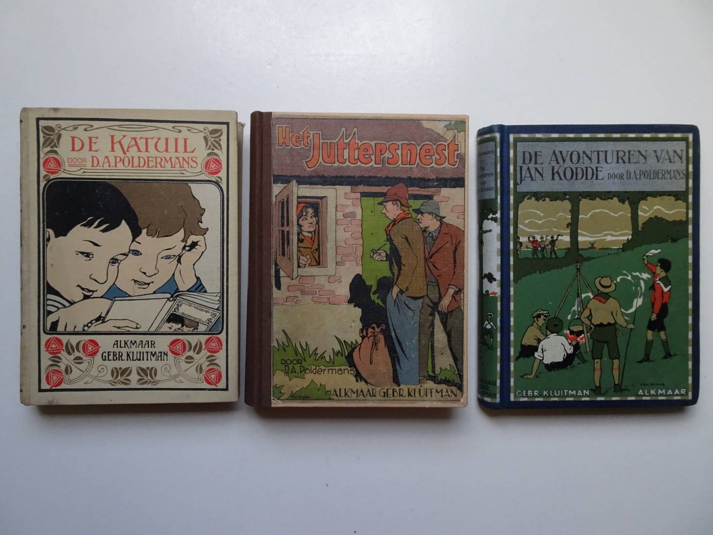Poldermans, D.A. - De avonturen van Jan Kodde/ Het Juttersnest/ De Katuil. Een historisch verhaal uit den Tachtig-Jarigen Oorlog. 3 delen.