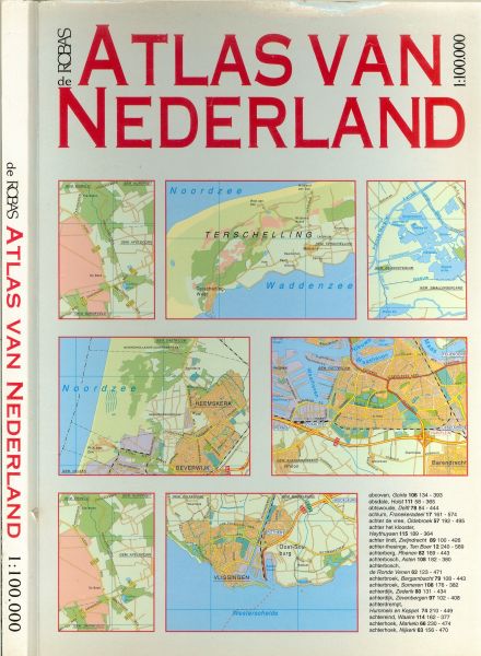 Rompa Sebastiaan met foto grafie van Karel  Tomei & Tony  Stone - Atlas van Nederland  1:100.000  druk 1 met 67 kaarten