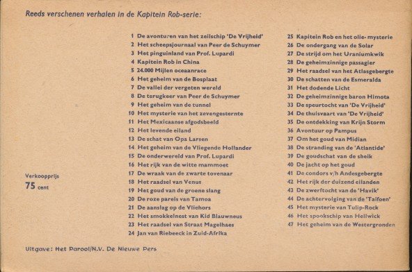 Kuhn, Pieter - Kapitein Rob. Deel 48, De schimmen van de Nevelvallei.