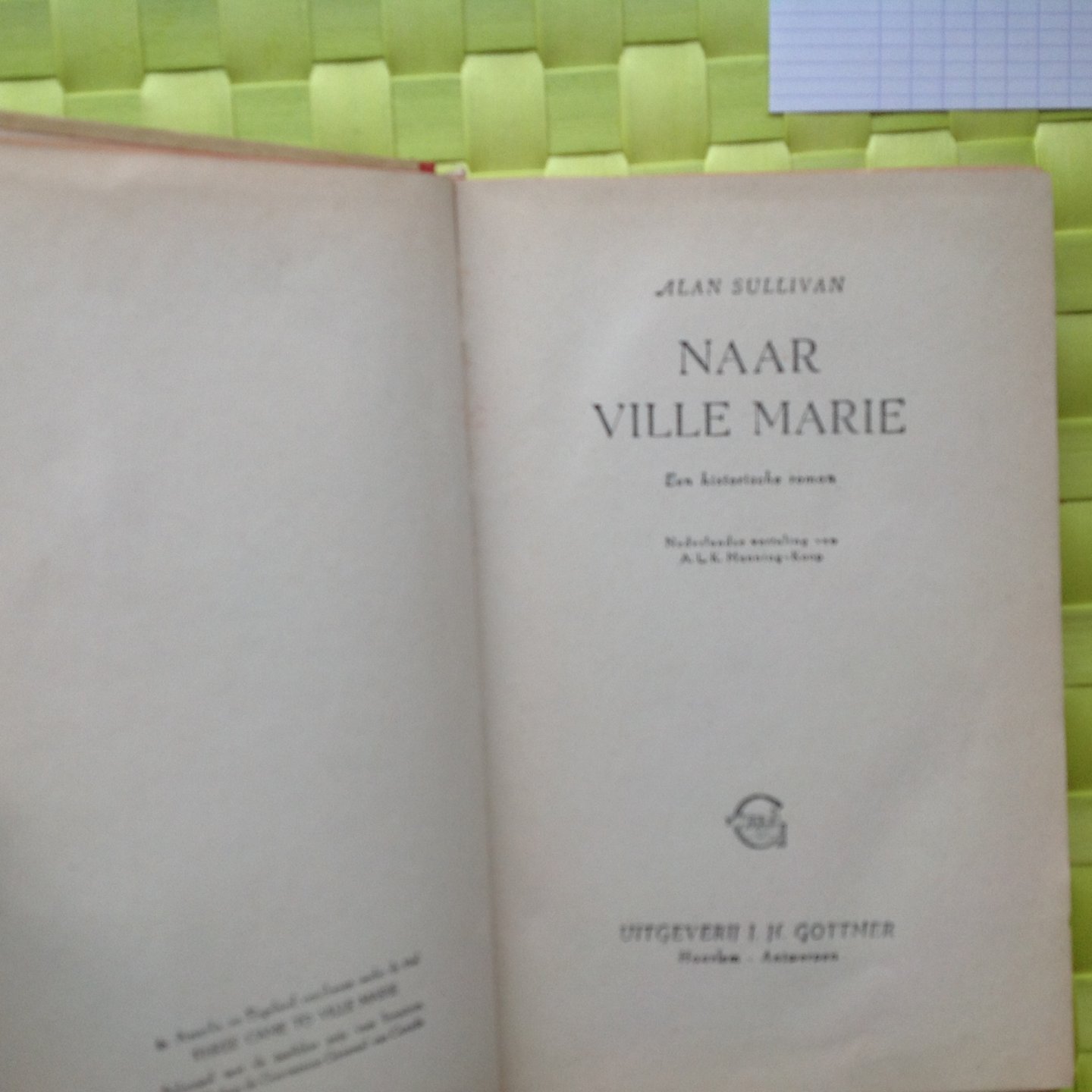 Alan Sullivan - Naar ville marie