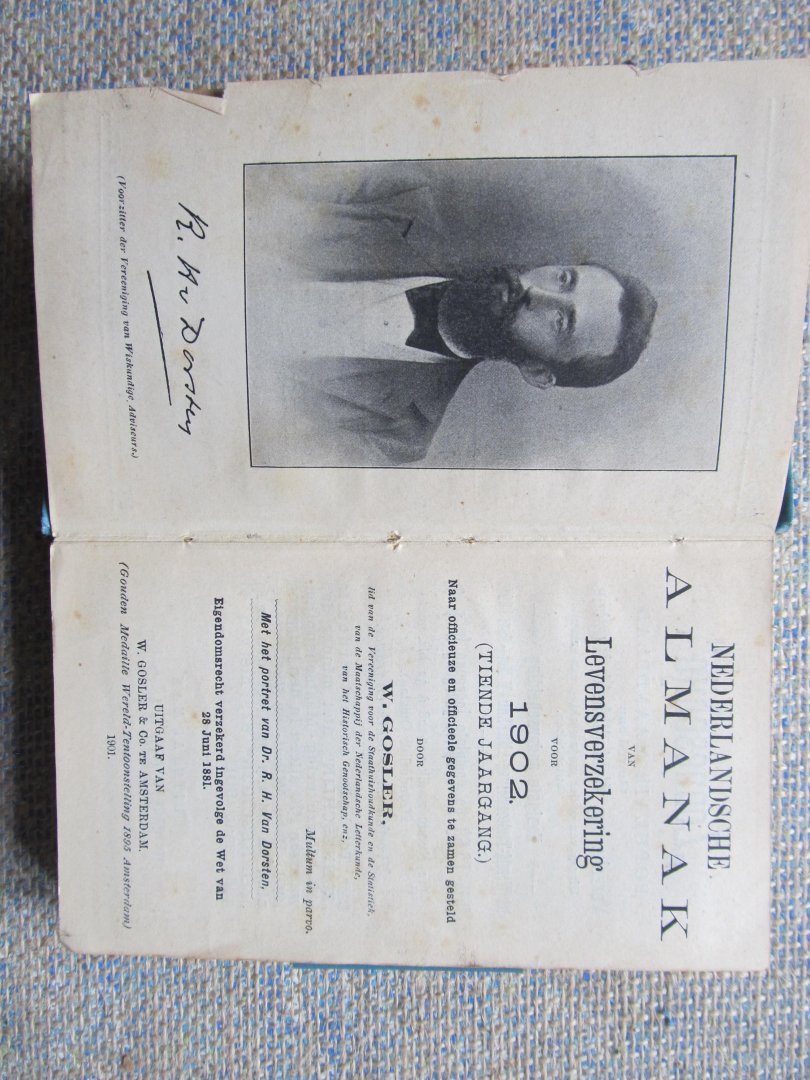Gosler, W. - NEDERLANDSCHE ALMANAK VAN LEVENSVERZEKERING VOOR 1902 (10e jaargang)