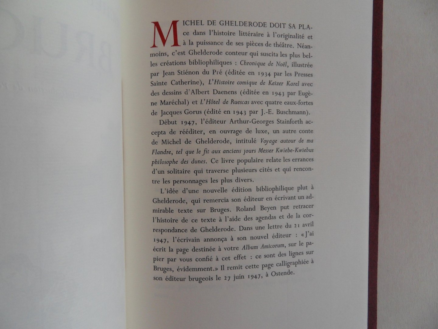 Ghelderode, Michel de; Simoens, Peter [ inleiding - introduction ]. - Michel de Ghelderode. - Bruges. [ Genummerd exemplaar 30 / 60 ].