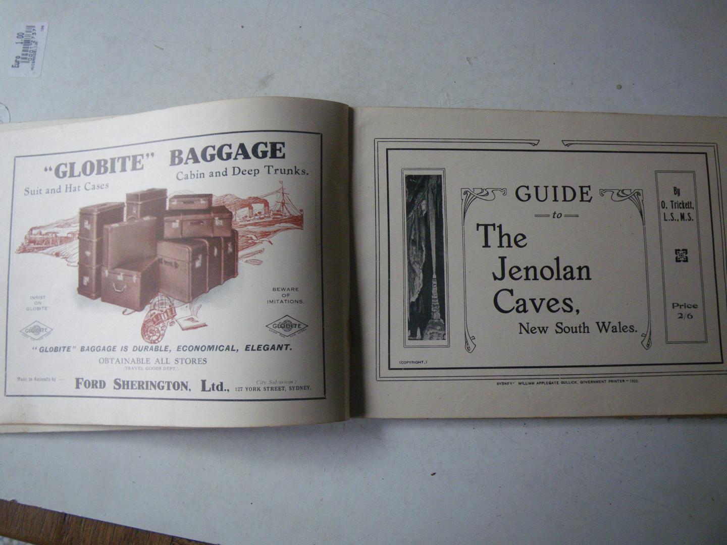 O. TRICKETT, L.S.M.S. - Guide to the Jenolan Caves, New South Wales
