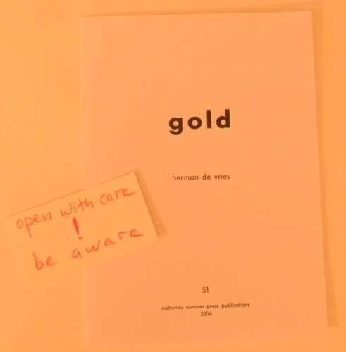 herman de vries - gold