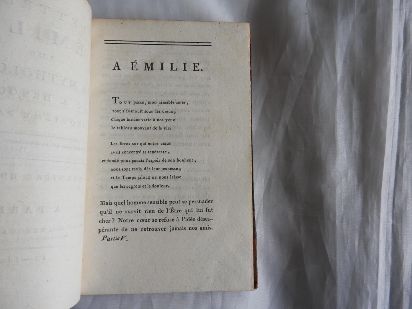 Demoustier, C.A. - Lettres a Émilie sur la Mythologie (cinquième partie)