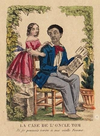 ONCLE TOM - Vier met de hand gekleurde gravures bij een Franse editie van La Case de l'Oncle Tom, ca. 1860.