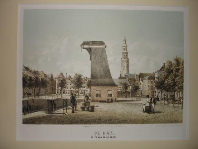 Middelburg. - De Dam, de Kraan en de Beurs.