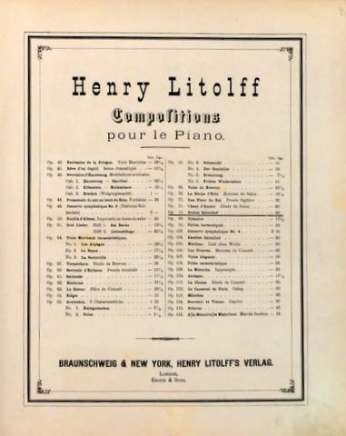 Litolff, Henry: - Erstes Spinnlied. Op. 81 (Henry Litolff. Compositions pour piano)