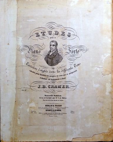Cramer, J.B.: - Etudes pour le piano forte ou Exercices doigtés dans le differents tons, calculés pour faciliter les progrès de ceux qui se proposent d`étudier cet instrument à fond. Nouvelle édition revue et corrigée par H.G. de Bülow.  Liv: I - IV