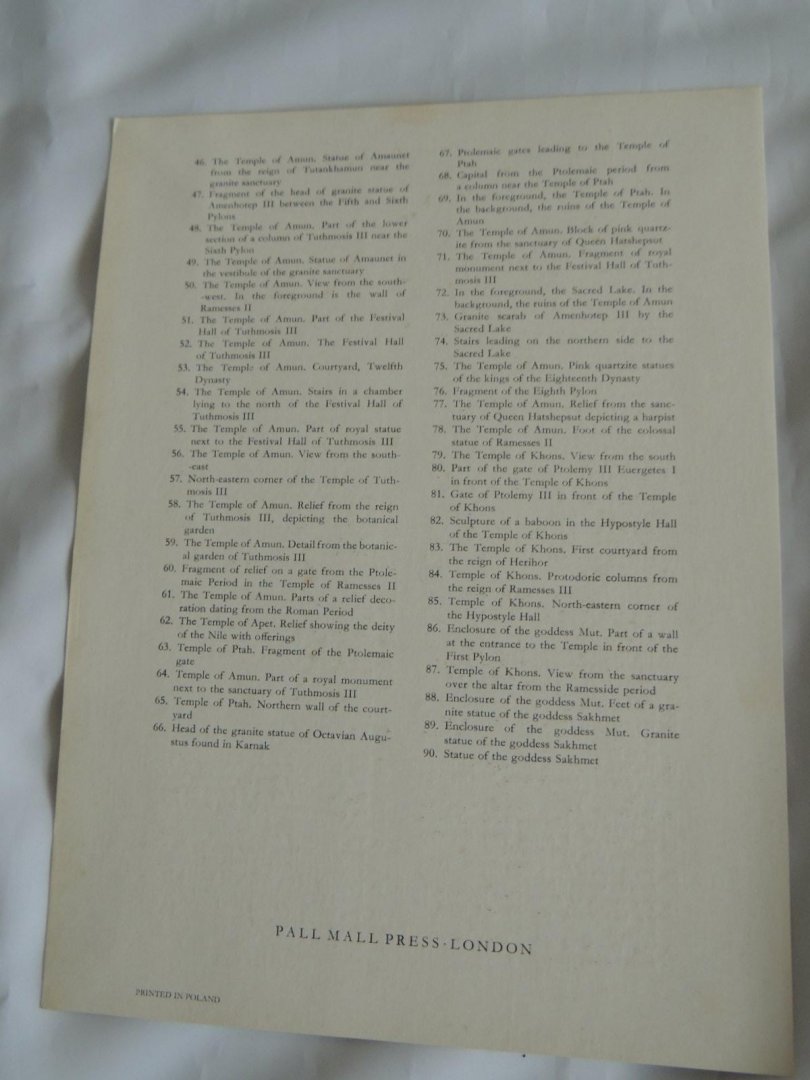 Michalowski, Kazimiez and Dziewanowski, Andrzej (photographs) - Karnak. fotoboek in z/w