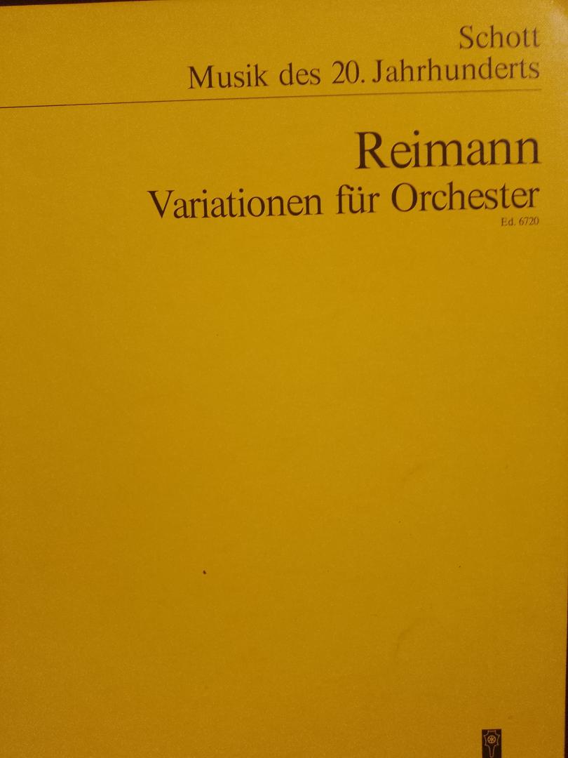 Reimann - Variationen fur Ochester  (1975)