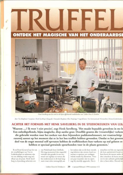 Entree Ton Borghouts * De Hongaarse keuken...gevuldepannekoeken,Hongaarse zuurkoolschotel uit de oven * kwarkballetjes - ETEN en DRINKEN met Abiance  1994 nr 1/2 jan febr Achste jaargang  Gastronomisch magazine * Winters 4 x Anders * Worstje van forel met  zuurkool * tarbot met paddestoelen en verse pasta * Patrijs met notenblinis,witlof en Marsalasaus * Herteribstuk