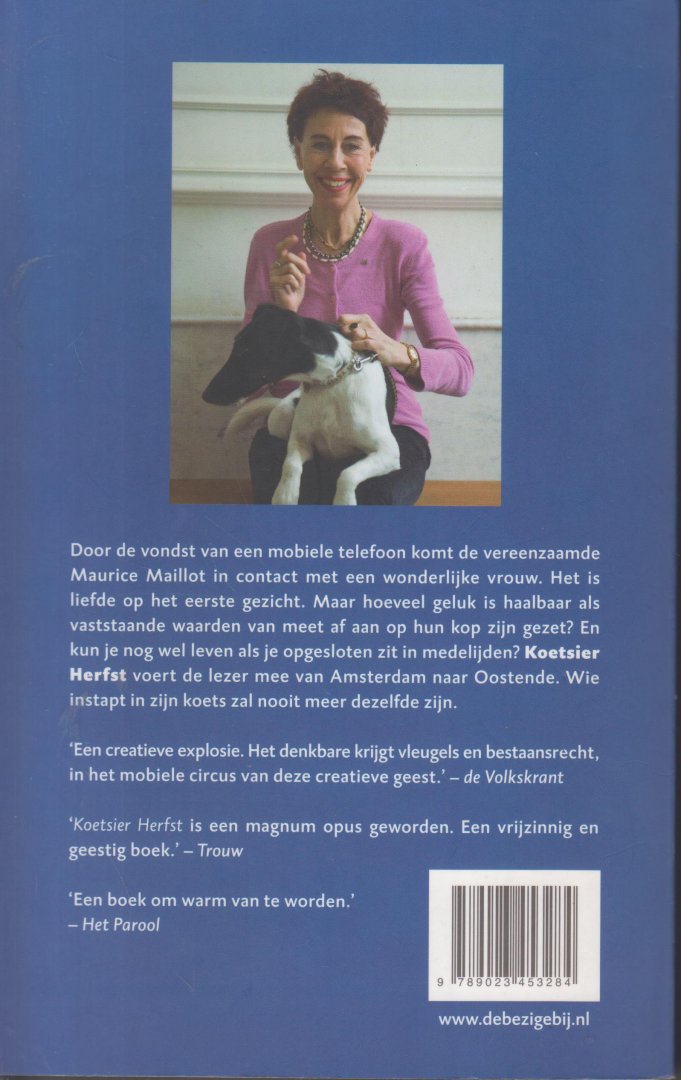 Mutsaers (Utrecht, 2 november 1942), Charlotte Jacoba Maria - Koetsier Herfst - Maurice Maillot, die een afkeer heeft van zowel spel als van hoogdravendheid, heeft het intellectuele leven de rug toegekeerd. De dag dat hij per toeval in het park een mobiele telefoon vindt begint een nieuwe toekomst.
