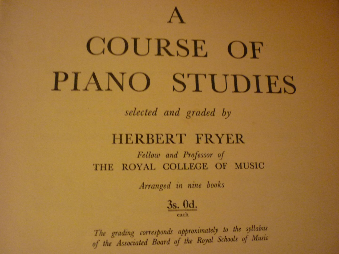 Fryer; Herbert - A course of piano studies - Book VII (Piano solo)