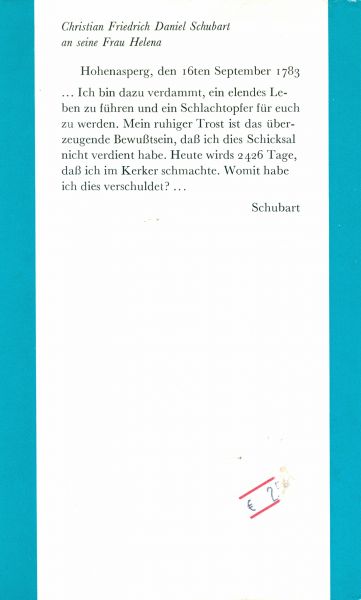 Schubart, Christian Friedrich Daniel - Briefe