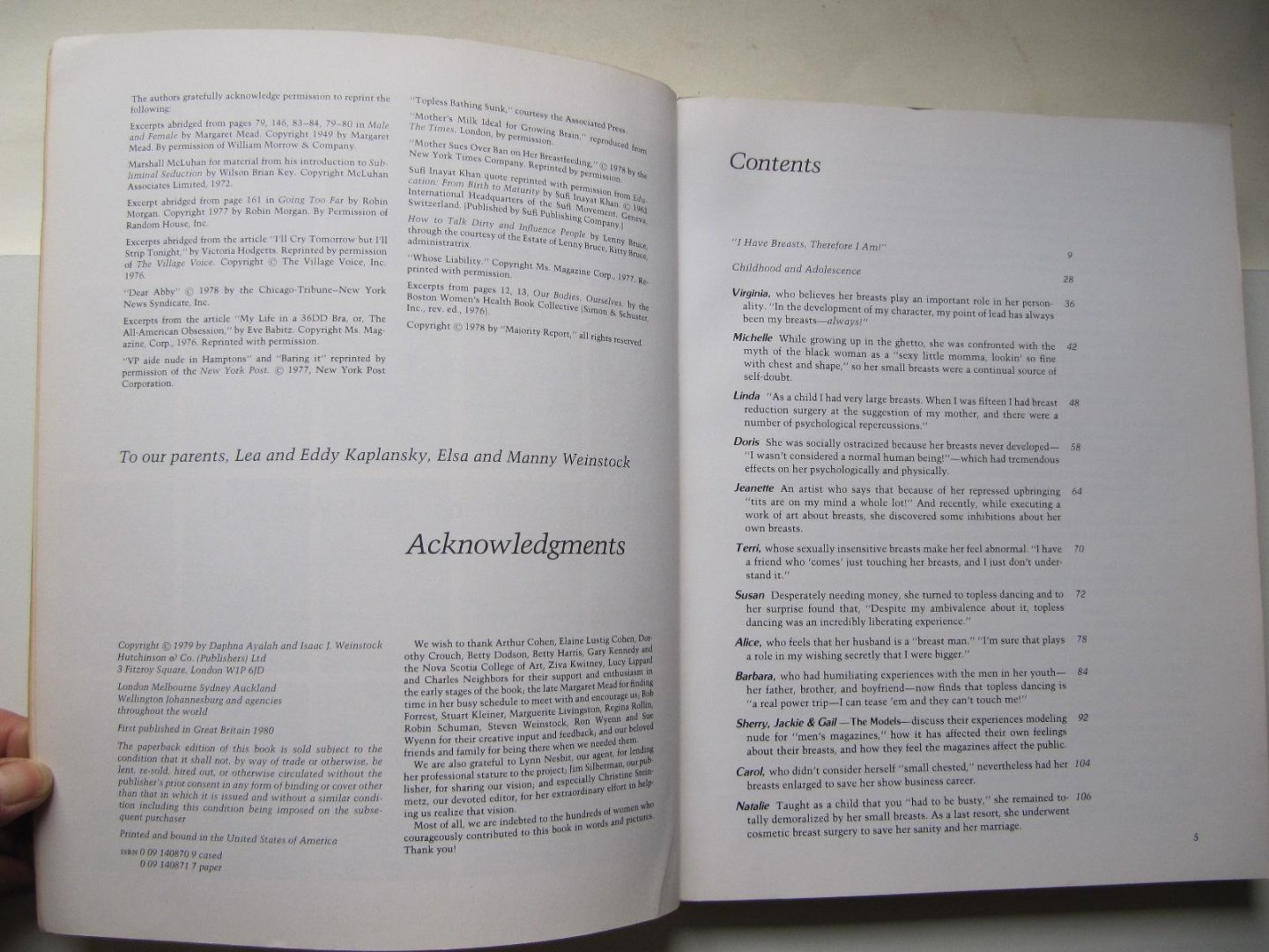 Daphna Ayalah and Isaac J. Weinstock - Breasts / Women speak about hteir breasts and their lives.