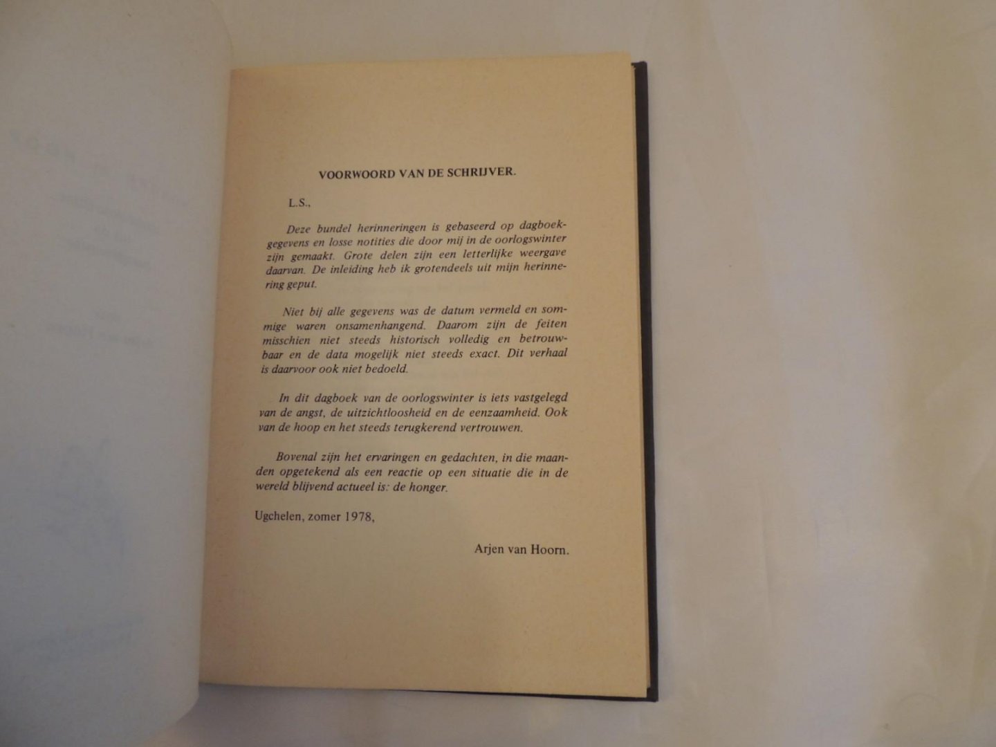 Arjen van Hoorn - Honger en hoop : dagboeknotities uit de hongerwinter