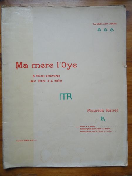 Ravel, Maurice - Ma mere l'Oye. 5 pieces enfantines pour Piano a 4 mains.