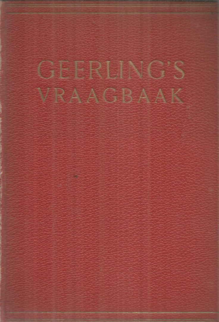 Geerling / Koderitsch - Geerling's vraagbaak - handboek bevattende wenken voor het stellen van brieven