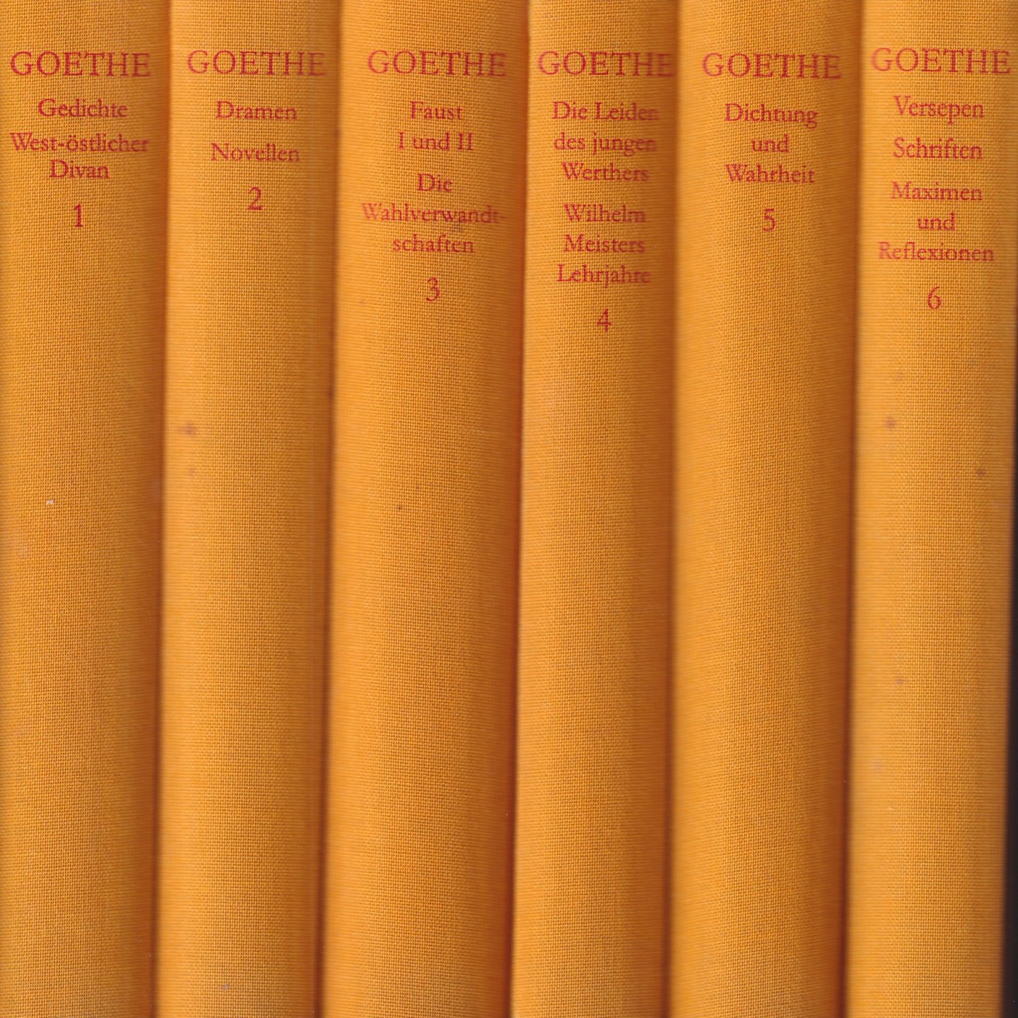 Goethe, Johann Wolfgang - Werke in sechs Bänden