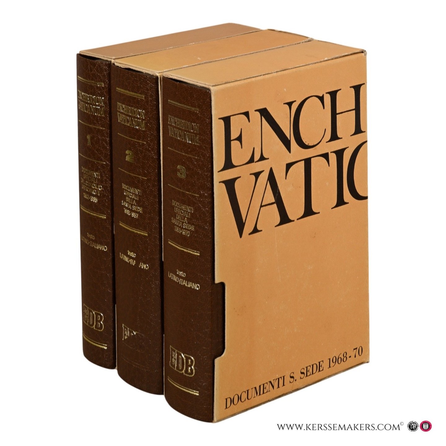 Enchiridion Vaticanum: - Enchiridion Vaticanum 1. Documenti del concilio Vaticano II (1962-1965). 2. Documenti ufficiali della Santa Sede 1963-1967. 3. Documenti ufficiali della Santa Sede 1968-1970. Testo ufficiale e versione Italiana. [3 volumes].