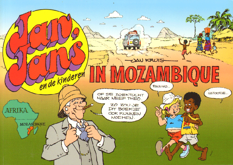 Kruis, Jan - Jan, Jans en de Kinderen In Mozambique, 47 pag. kleine softcover, uitgegeven t.b.v. Leprastichting, zeer goede staat