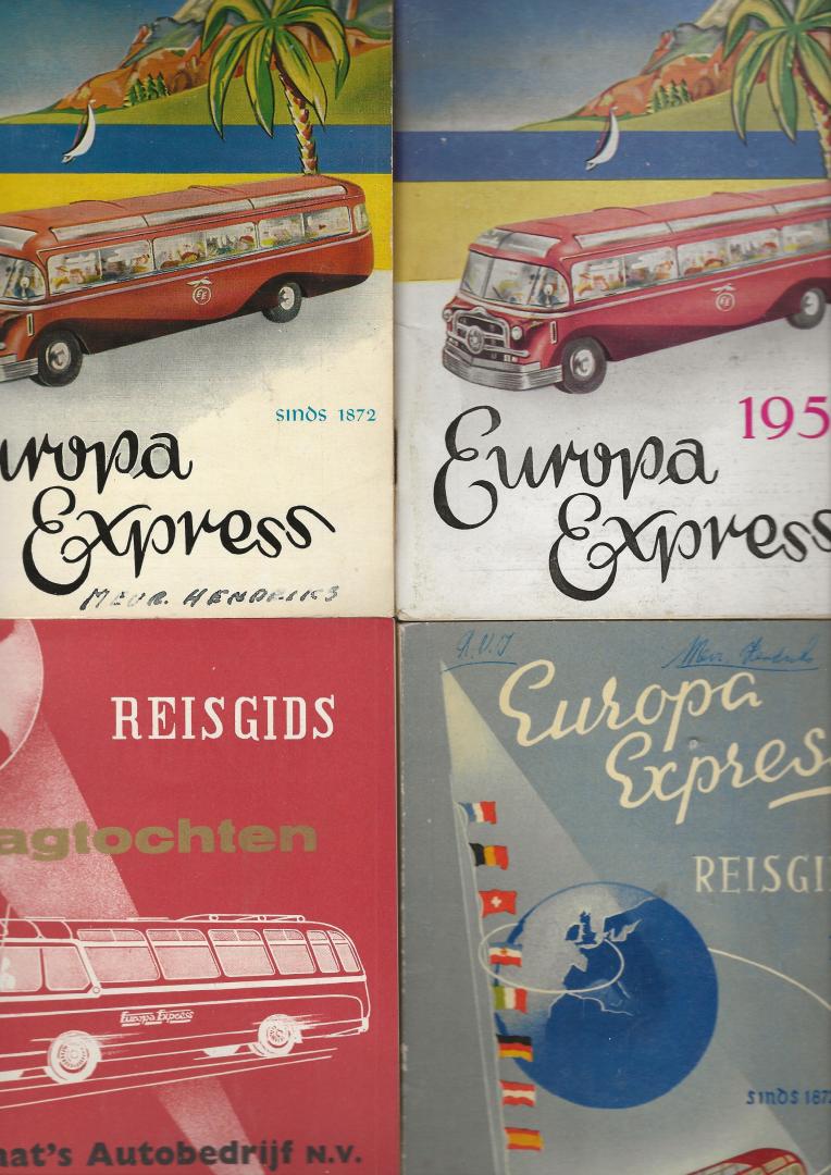  - Europa Express reisgidsen 1951, 1953, 1956, 1963