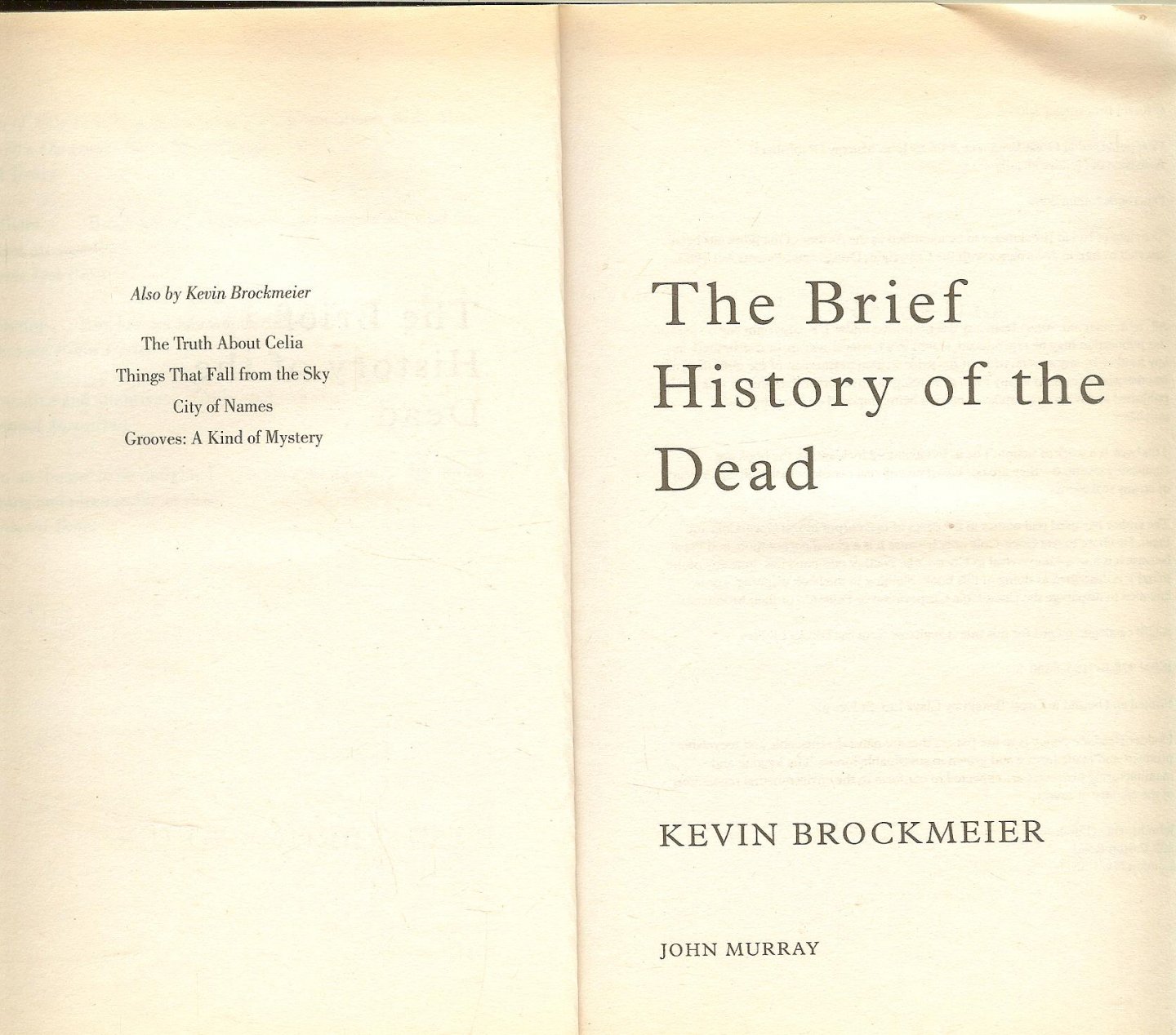 Brockmeier, Kevin - Brief History of the Dead