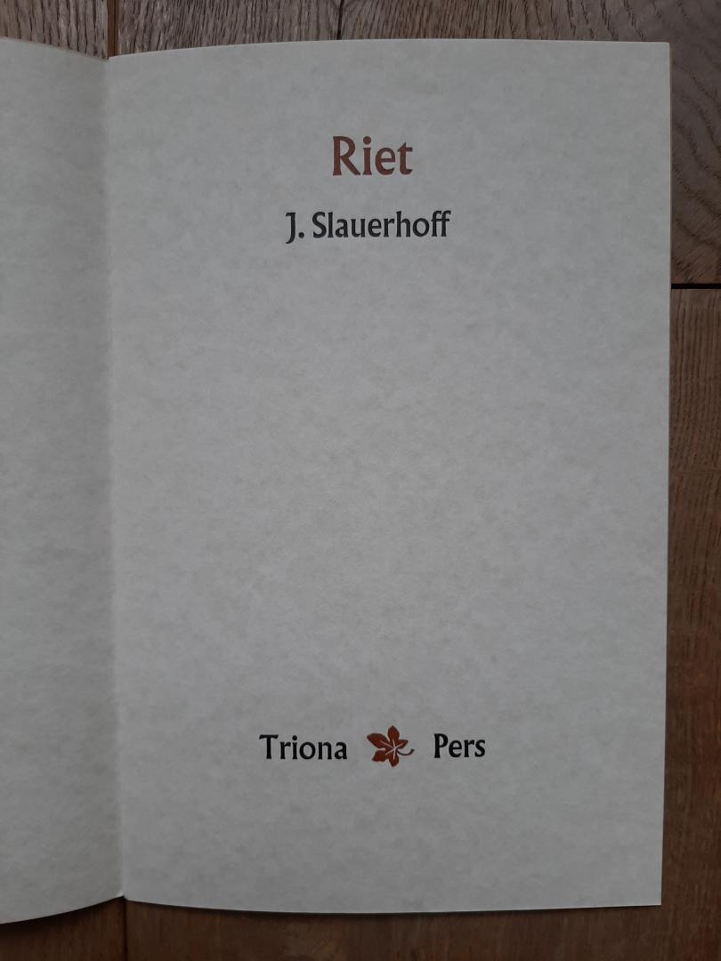 Slauerhoff, J. - Riet