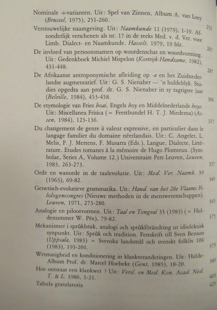 Roelandts, Karel - Expressiviteit en taalverandering, Verzameling opstellen.