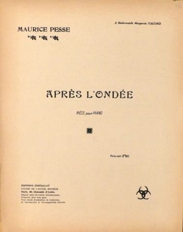 Pesse, Maurice: - Après l`ondée. Pièce pour piano