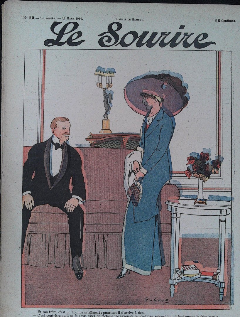 Redactie - Le sourire - 19 maart 1910 ( Dessin de Fabiano)