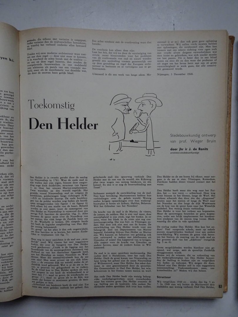 Diverse auteurs. - Bouw. Centraal weekblad voor het bouwwezen. 4e jaargang, 1949, 1e en 2e halfjaar. 2 delen.