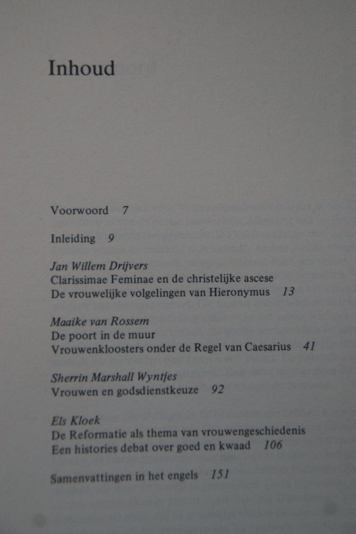 Els Kloek ; Rossem, Maaike van; Drijvers, Jan Willem; - 4e jaarboek: Vrouwen In de Geschiedenis van het Christendom