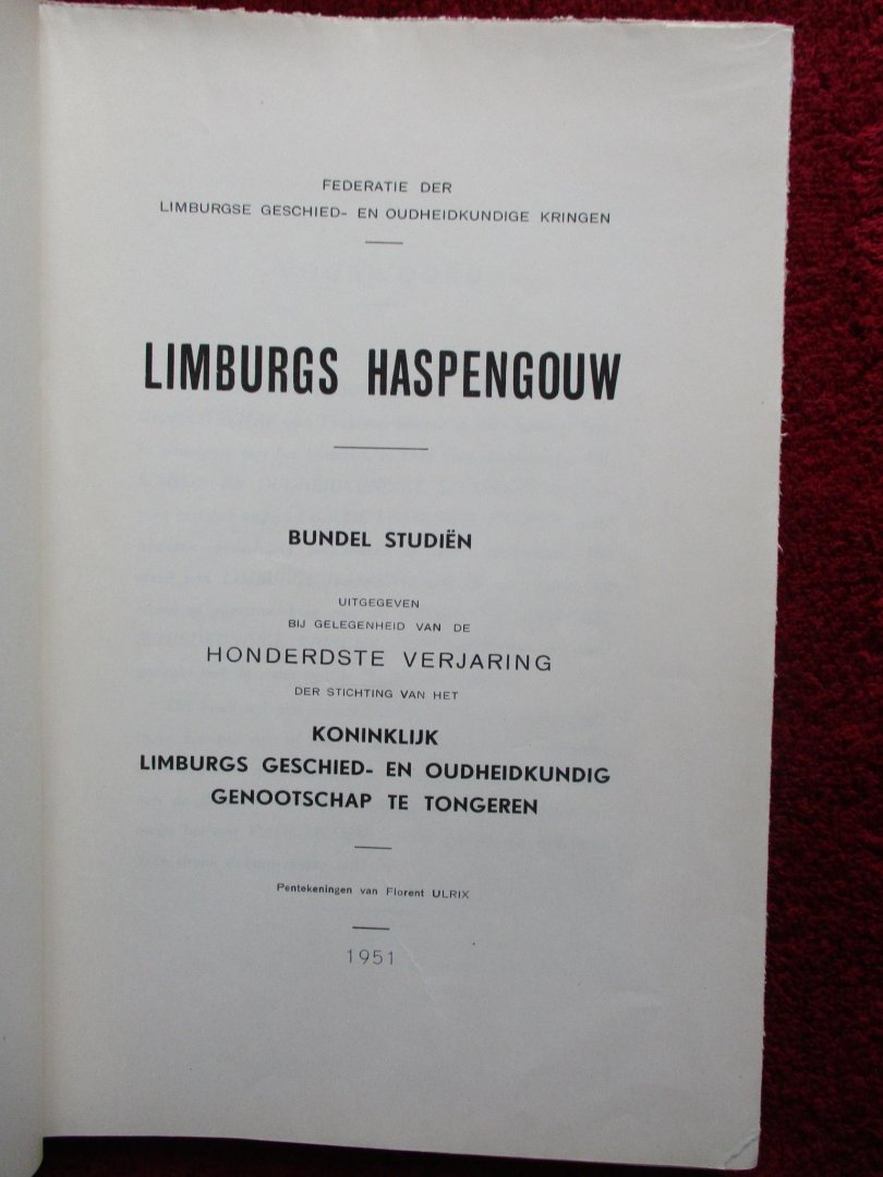 Baillien, Henry, Jos Vols, Gilbert Remans, Maurice Frére, e.a. - Limburgs Haspengouw. Een bundel studiën.