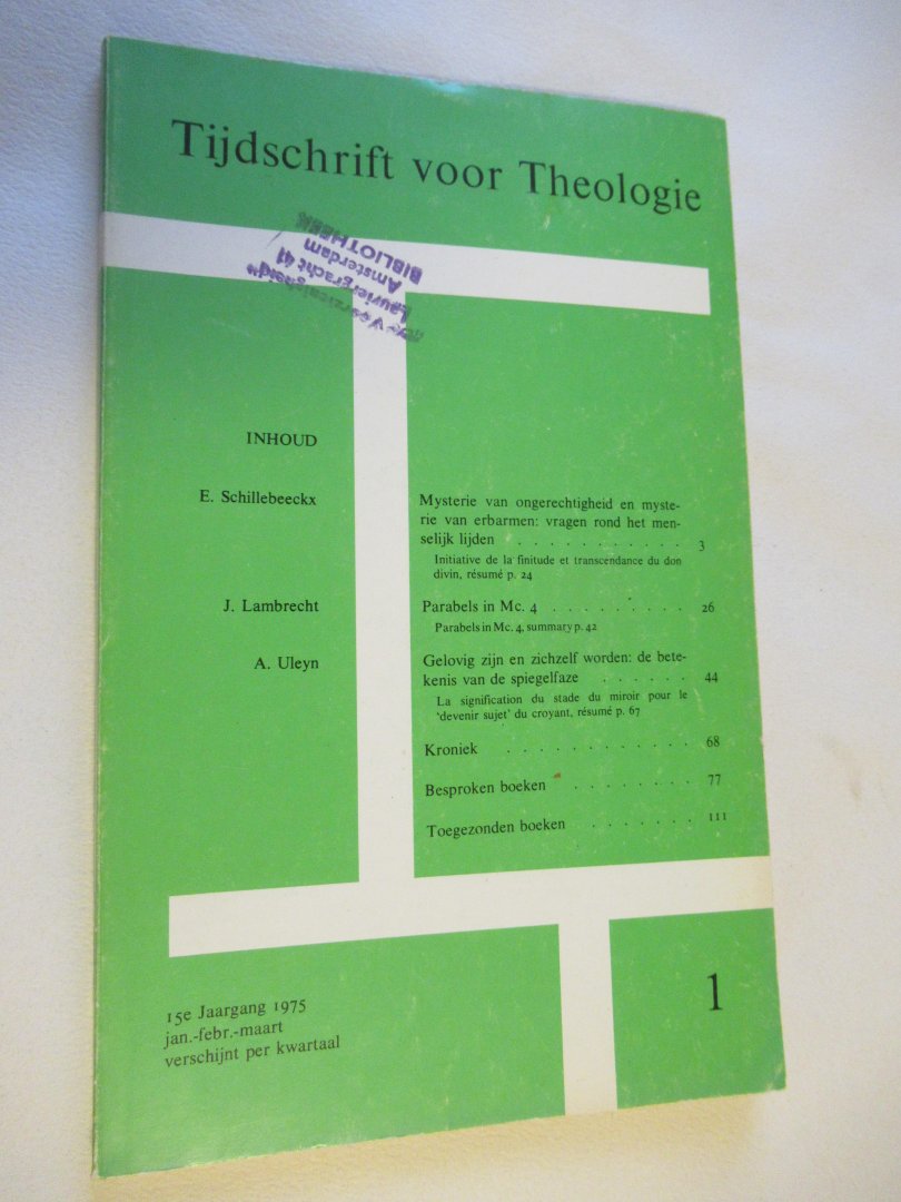 Redactie - Tijdschrift voor Theologie