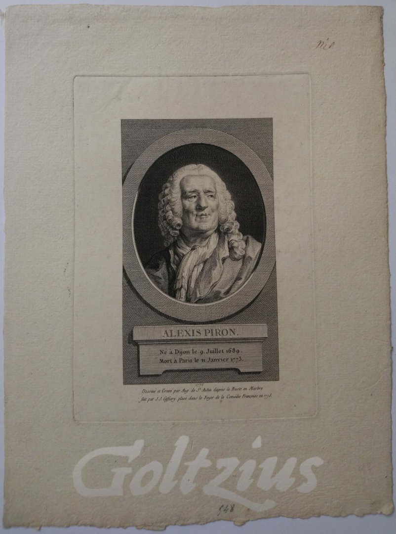 SAINT-AUBIN, AUGUSTIN DE, - Alexis Piron